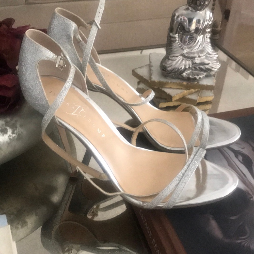 Silver Strappy Sandals